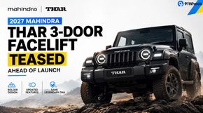 2027 Mahindra Thar 3-Door Facelift Teased Ahead Of Launch